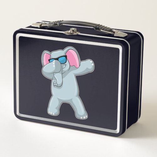 Elephant at Hip Hop Dance Dab Metal Lunch Box