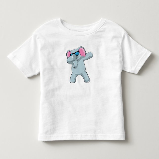 Elephant at Hip Hop Dance Dab Toddler T-shirt (Front)