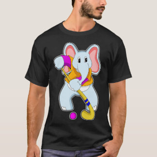 Elephant at Hockey with Hockey bat T-Shirt
