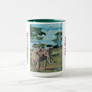 Elephant at Mount Kilimanjaro - Mug
