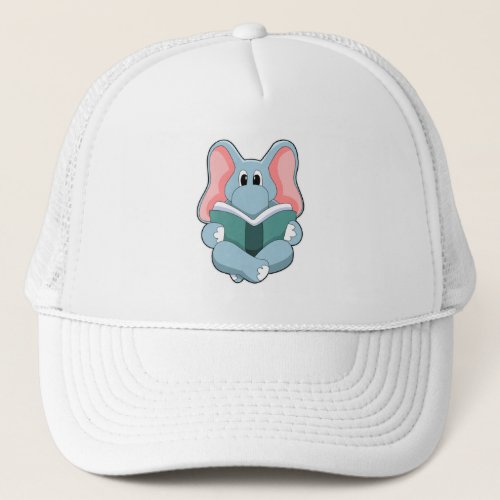 Elephant at Reading with Book Trucker Hat