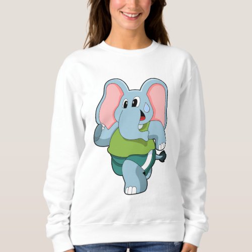 Elephant at Running Sweatshirt
