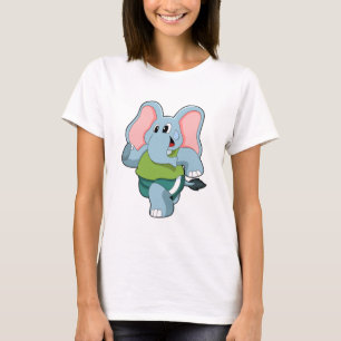 Elephant at Running T-Shirt