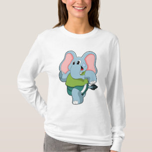Elephant at Running T-Shirt