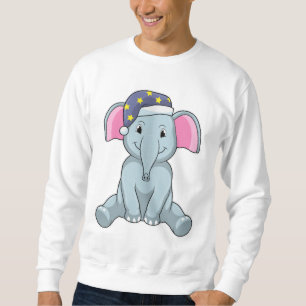 Elephant at Sleeping with Night cap Sweatshirt