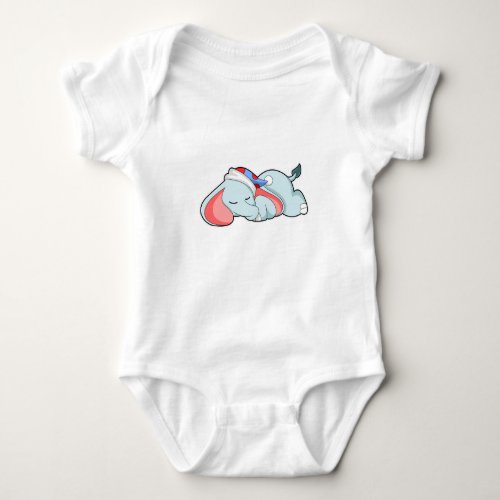 Elephant at Sleeping with Sleepyhead Baby Bodysuit