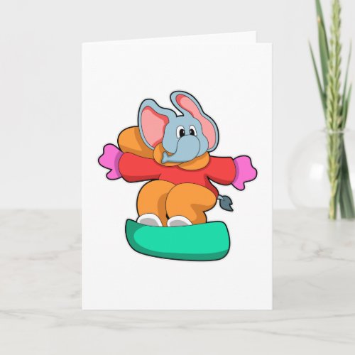 Elephant at Snowboarding with Snowboard Card