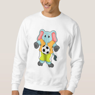 Elephant at Soccer Sports Sweatshirt