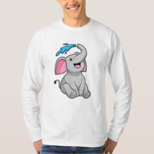 Elephant at Splash with Water T-Shirt