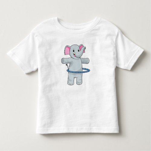 Elephant at Sports with Fitness tires Toddler T_shirt