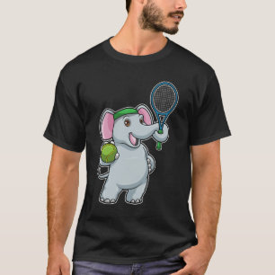 Elephant at Tennis with Tennis racket T-Shirt