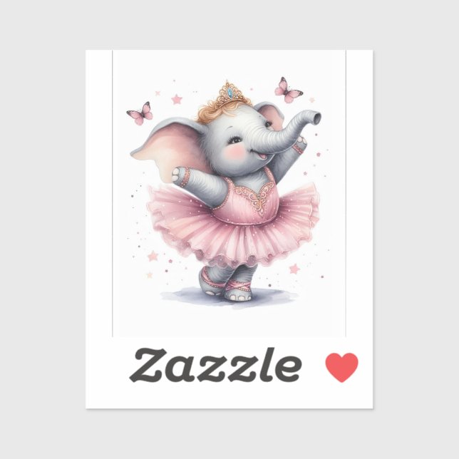 Elephant at the ballet sticker (Sheet)