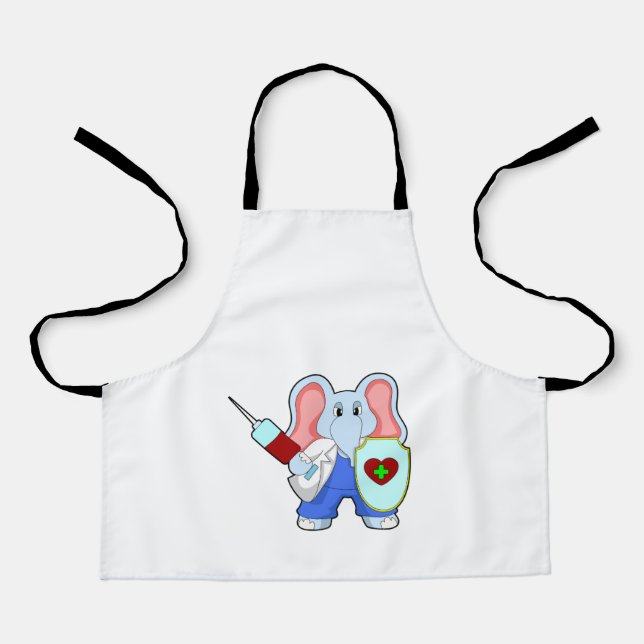 Elephant at Vaccination with Syringe Apron (Front)