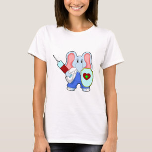 Elephant at Vaccination with Syringe T-Shirt