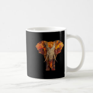 Elephant Autumn Leaves Artistic Animal Art Fall Ae Coffee Mug