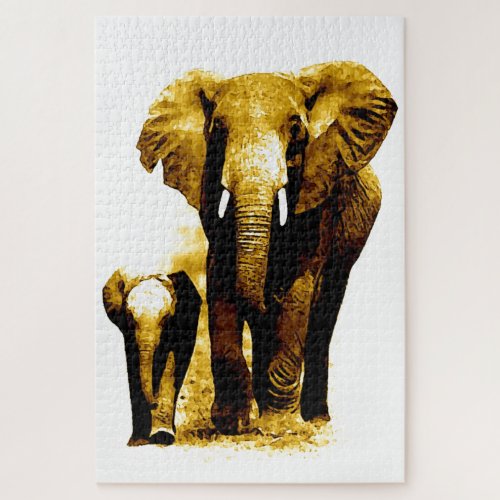 Elephant  Baby _ Animals Art Jigsaw Puzzle