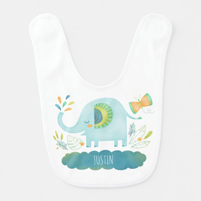 Elephant Baby Bib (Front)