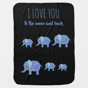 Elephant baby blanket personalized.