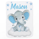 Elephant Baby Blankets Star Blue Name Elephant Baby Blankets Star Blue Name