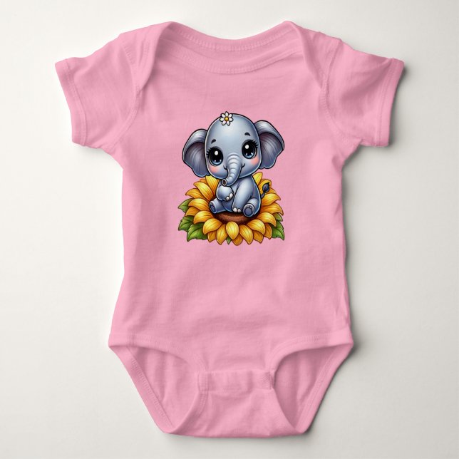 elephant baby bodysuit (Front)