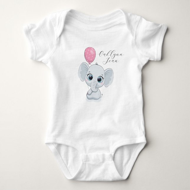 Elephant Baby Bodysuit (Front)