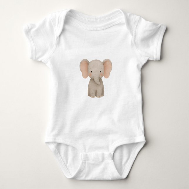 Elephant Baby Bodysuit (Front)