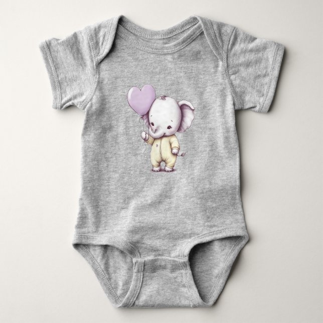 Elephant Baby Bodysuit (Front)