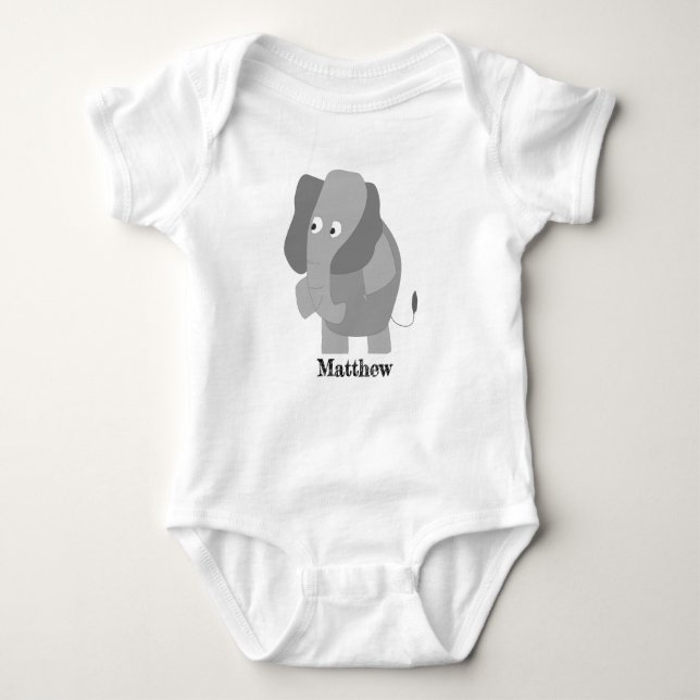 Elephant  baby bodysuit (Front)