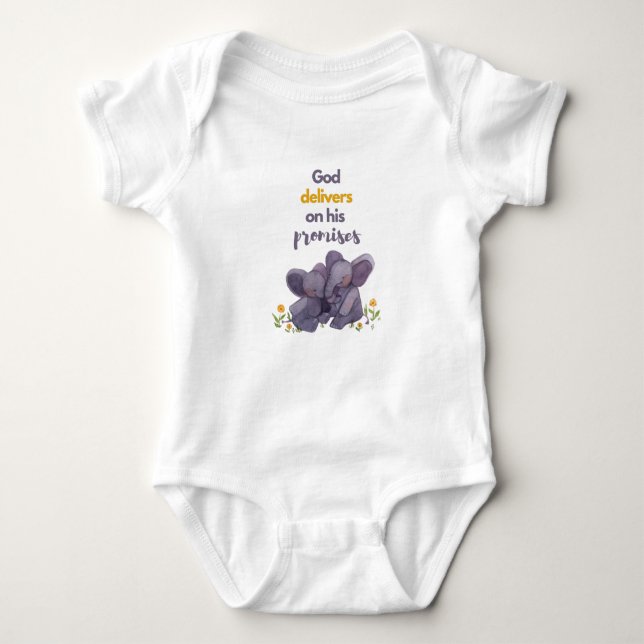 Elephant Baby Bodysuit (Front)