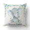 Elephant Baby Boy Nursery Pastel Blue Flowers