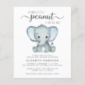 Elephant Baby Boy Virtual Shower Budget Invitation (Front)