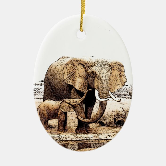 baby elephant ornament