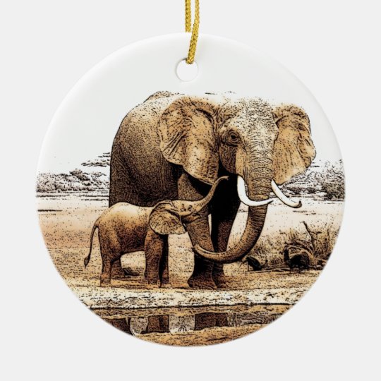 baby elephant christmas ornament