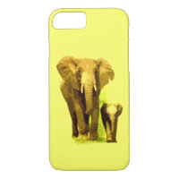 Elephant & Baby Elephant iPhone 7 Case