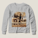 Elephant &amp; Baby Elephant  Tri-Blend Shirts
