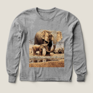 Elephant & Baby Elephant Tri-Blend Shirts