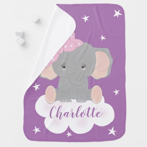 Elephant Baby Girl Baby Blanket