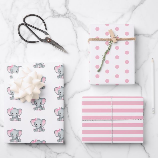 Baby shower best sale wrapping paper girl