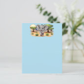 Elephant Baby Jumping Happy in African Savannah (Standing Front)