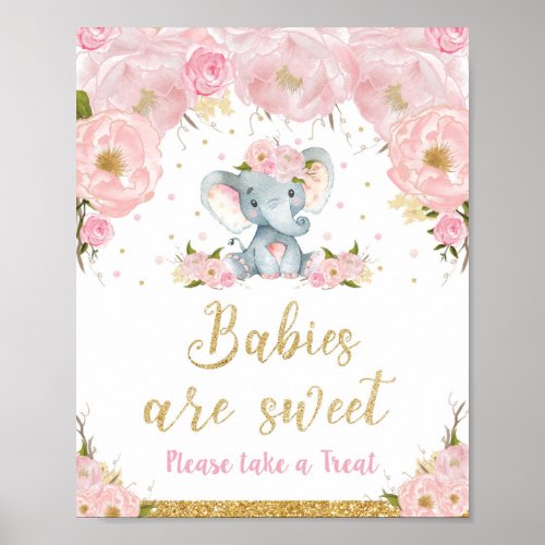 Elephant Baby Shower Babies are Sweet Treat Sign