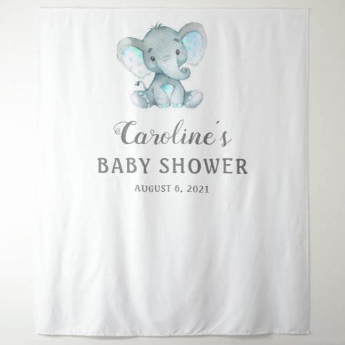 Elephant Baby Shower Backdrop Photo Booth Prop