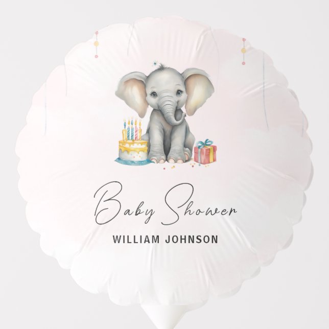 Elephant Baby Shower Balloon (Front)