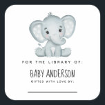 Elephant Baby Shower Bookplate<br><div class="desc">Invite your Baby Shower guests to bring books for the baby as cherished gifts. Matching Books for Baby enclosure cards are available in our store.</div>
