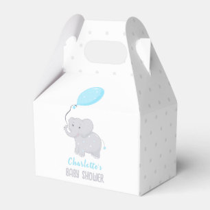 Elephant Baby Shower Boy Cute Favor Box