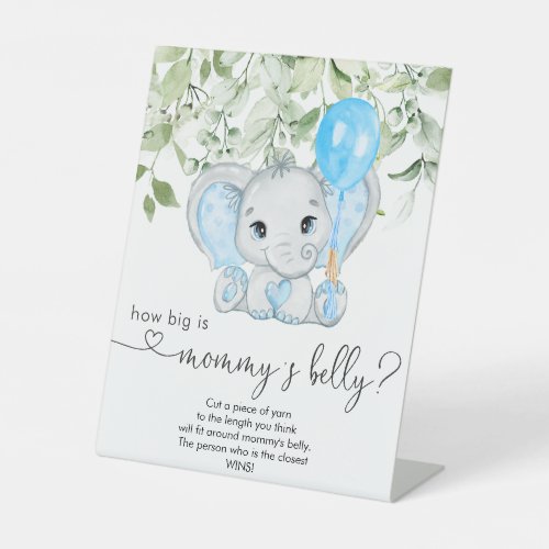Elephant Baby Shower Boy How Big Is Mommy's Belly 