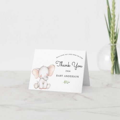 Elephant Baby Shower by Mail Thank You