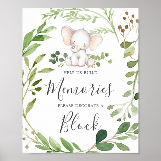 Decorate a block hot sale baby shower sign