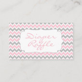 Elephant Baby Shower diaper raffle tickets pink Enclosure Card (Back)