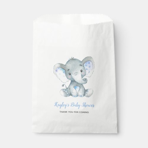 Elephant Baby Shower Favor Bags Boys Personalized