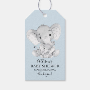 Elephant Baby Shower Favor Gift Tag